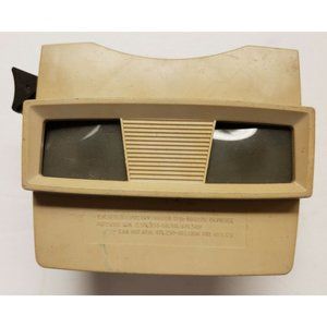 Viewmaster Viewer Beige w Black handle Made in USA © Sawyer 1960s